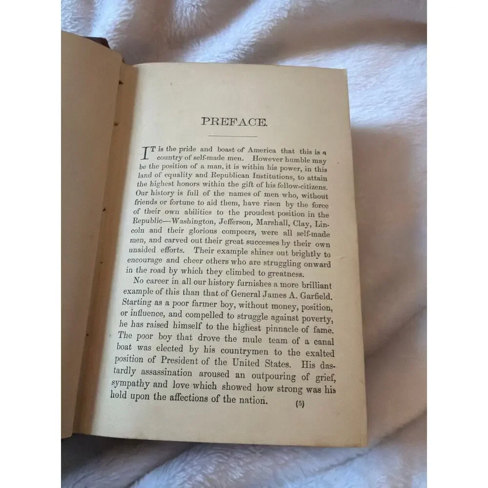 Antique Our Martyred President James A Garfield Illustrated History Book RARE